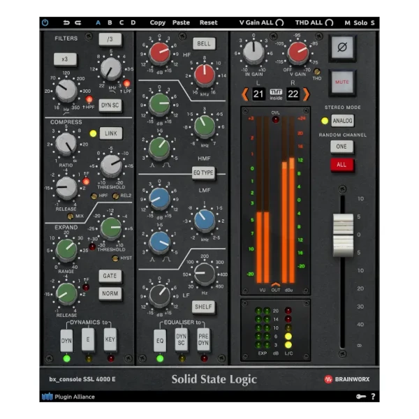 Brainworx bx_console SSL 4000 E, plugin que emula el sonido SSL