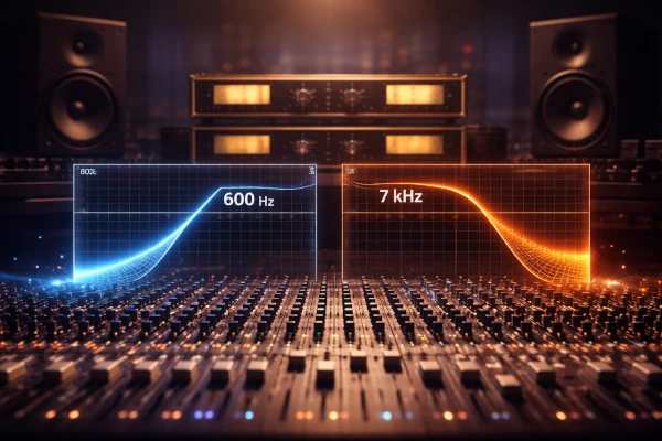 Representación gráfica del truco de mezcla profesional Abbey Road Reverb Trick