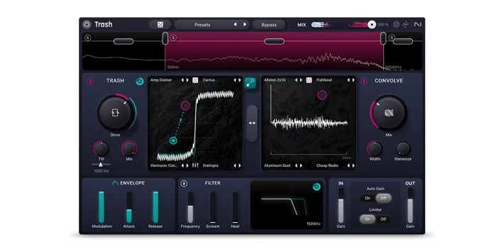 iZotope Trash, plugin de distorsión con convolución