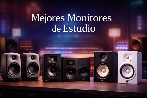 Comparativa visual de monitores de estudio en un entorno de producción