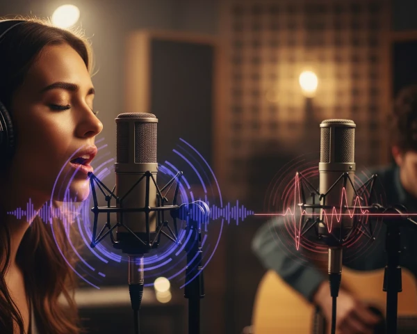 Representación del efecto de proximidad de los micrófonos