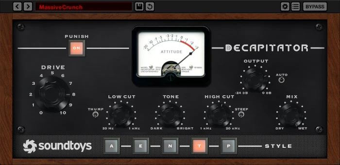 Soundtoys Decapitator, plugin para saturación de tipo analógico
