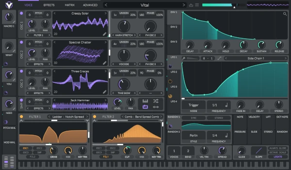 Sintetizador Vital, con IA y tabla de ondas
